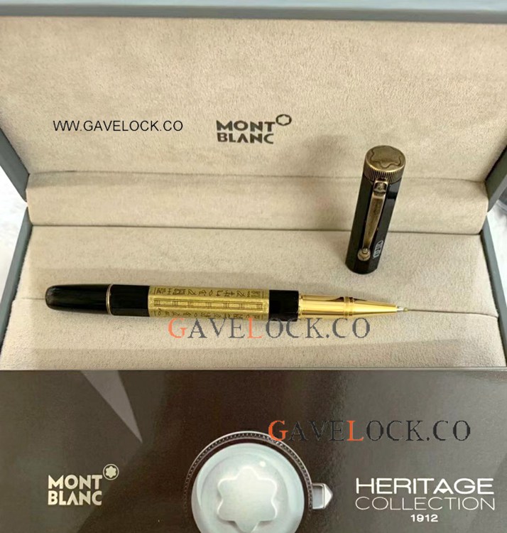 AAA Grade Montblanc Vintage Pen - Heritage Egyptomania Gold Rollerball
